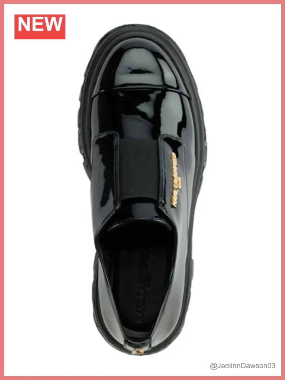 Karl Lagerfeld Leather Slip On Platform Loafers Women's